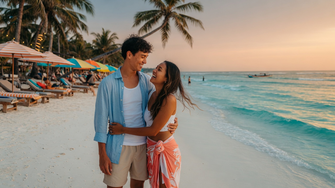 Couple in Palawan beach